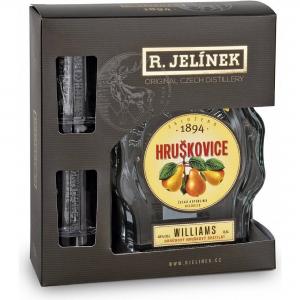 Hruškovice budík Williams 0,5l 42% +2skla